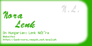 nora lenk business card